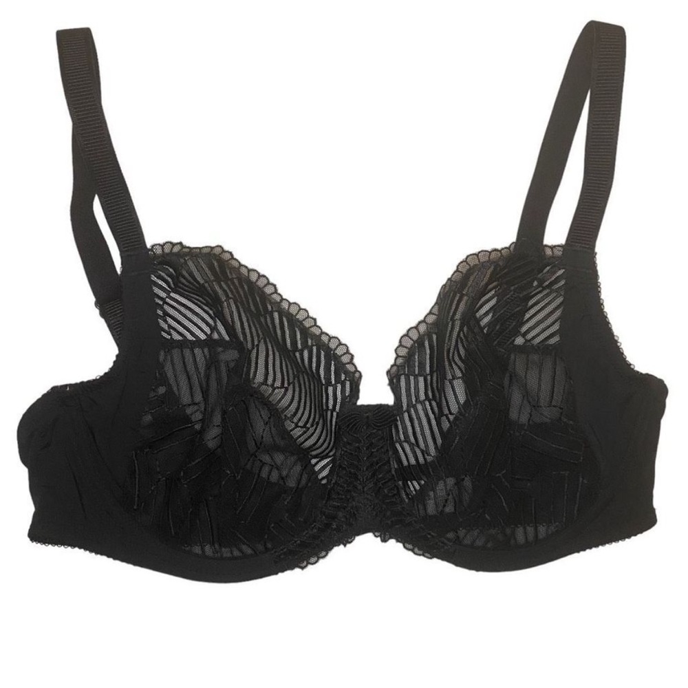 Wacoal Black Sheer La Femme Full Coverage Underwire Bra, Size 40C